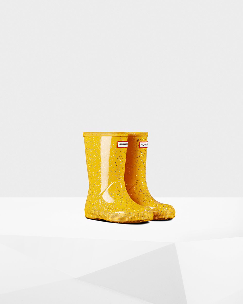 Kids Hunter Original First Giant Glitter | Rain Boots Yellow | NZ-67495-LQJA